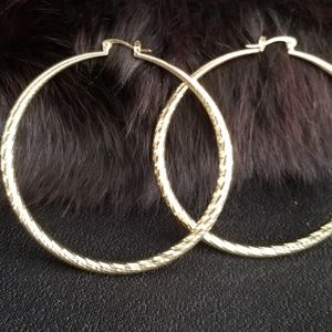 Gold Hoop lrg Earrings